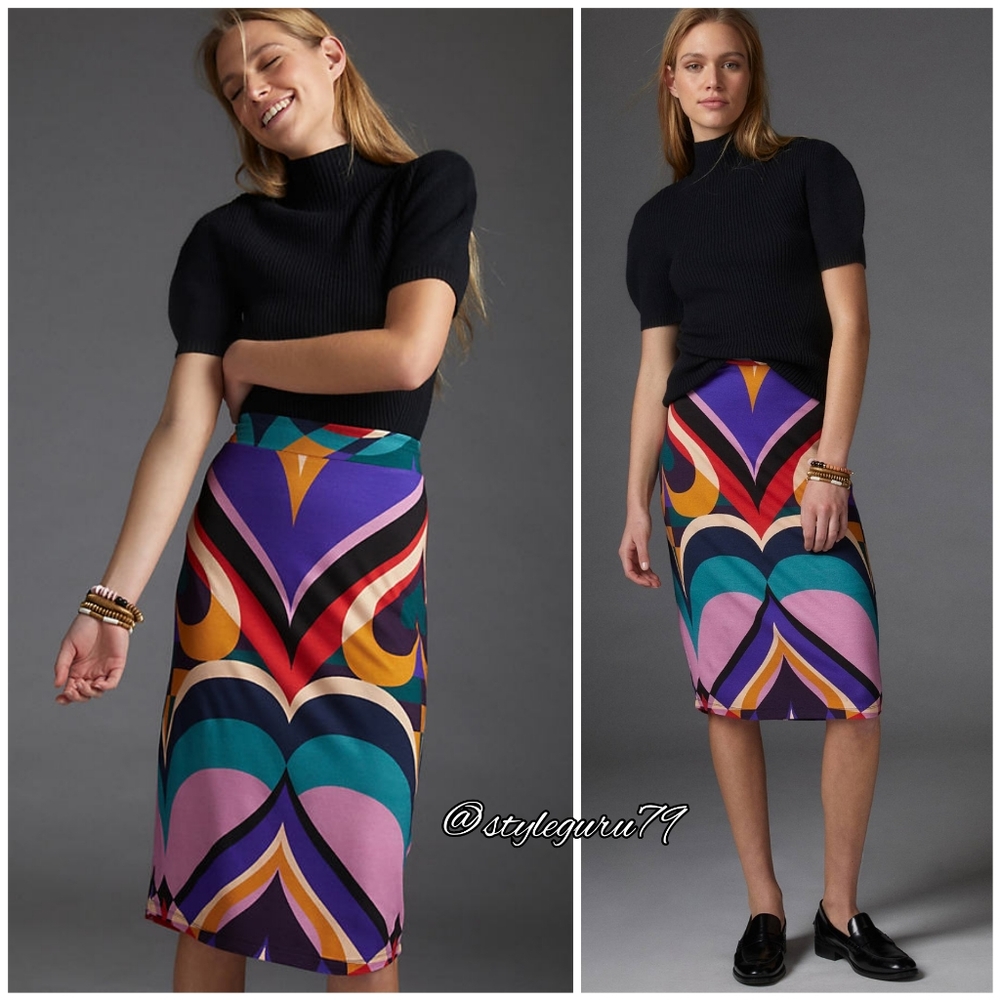 NWT, Anthropologie, FARM RIO KALIYA MIDI SKIRT
